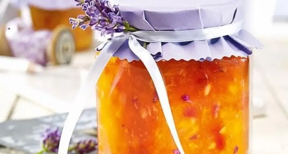 Recette de confiture de pêche à l'huile essentielle de lavande