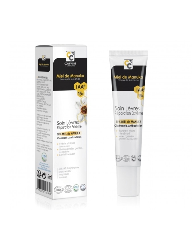 Soin lèvre réparation extrême au miel de manuka Bio