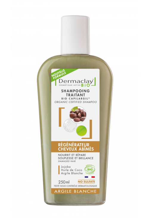 Shampooing BIO spécifique Régénérateur cheveux abîmes 250 ML Argile blanche sans sulfates - Shampoing - 