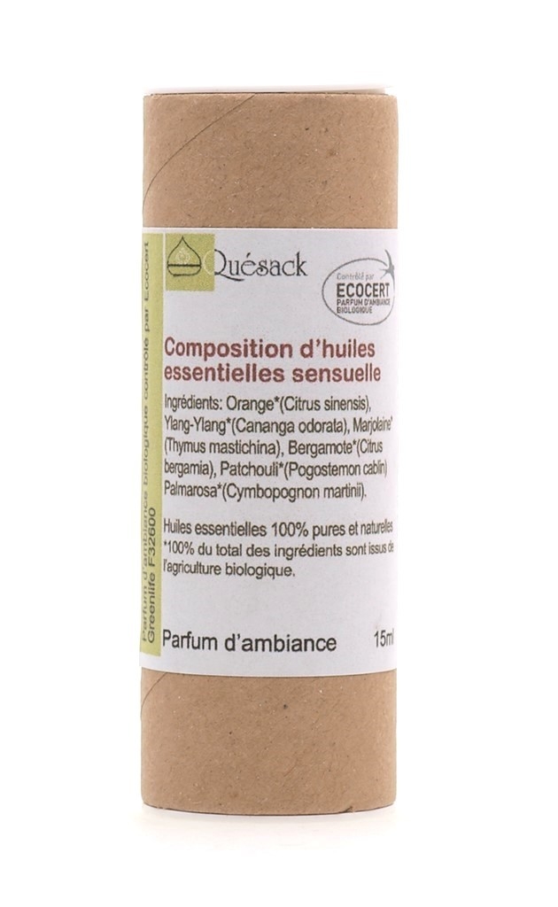 Composition d'huiles essentielles bio Sensuelle