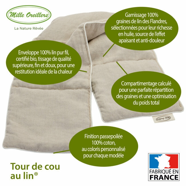 Bouillotte Tour de Cou Graines de Lin