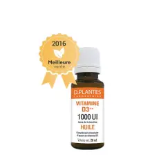 Vitamine D3 ++  1000 UI Huile lanoline DDM
