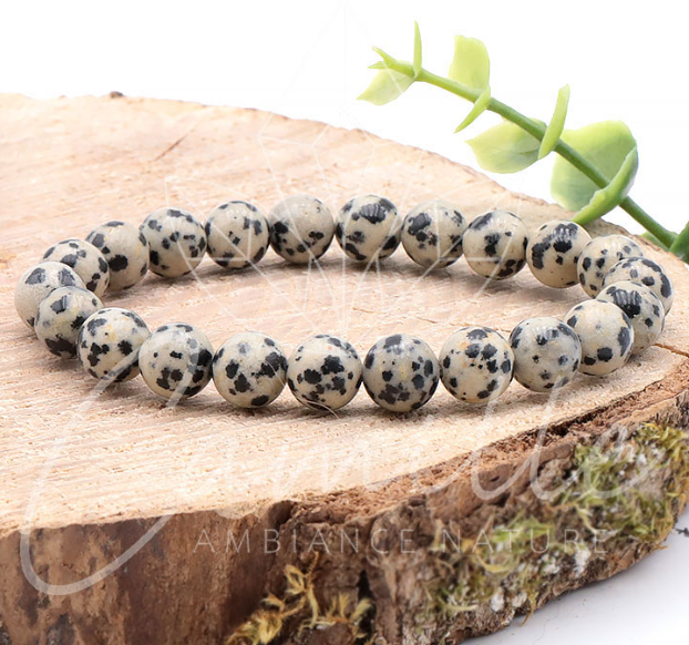 Bracelet Jaspe dalmatien