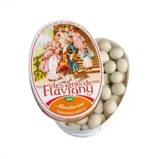 Boîte ovale Bonbons Mandarine Bio 50 g