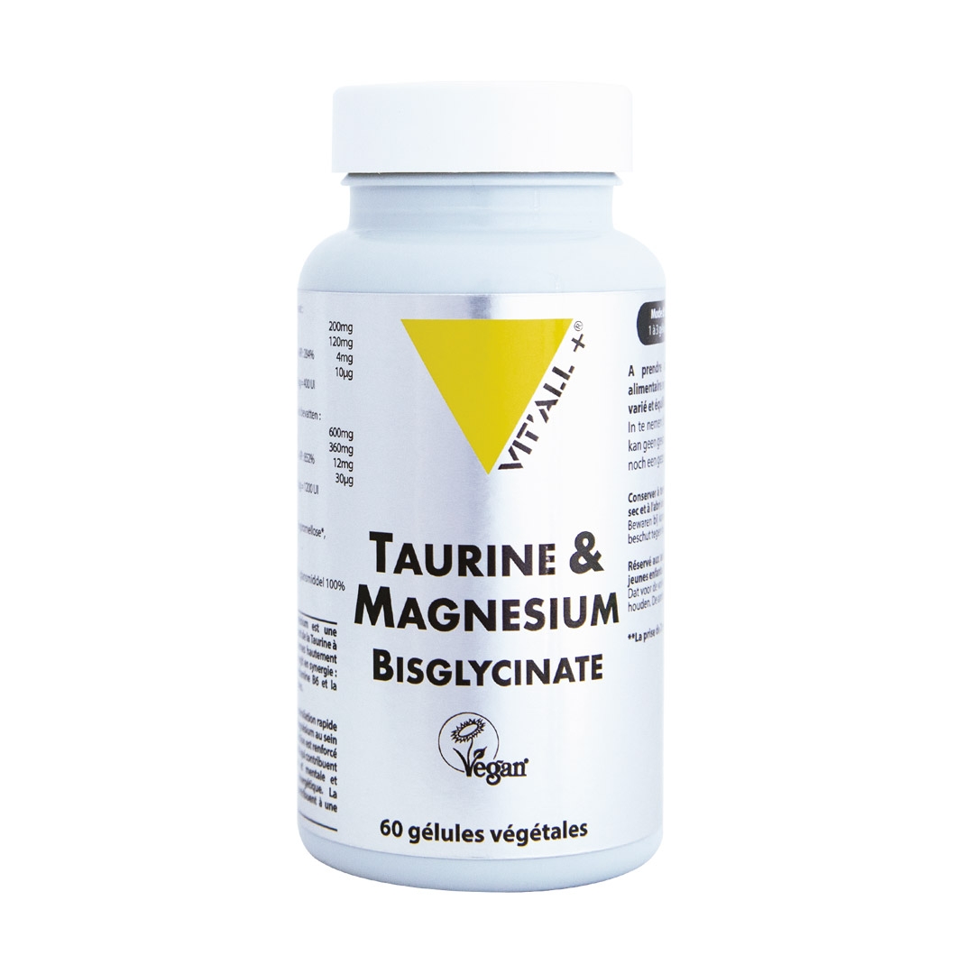 Taurine & Magnésium bisglycinate 60 gélules végétales