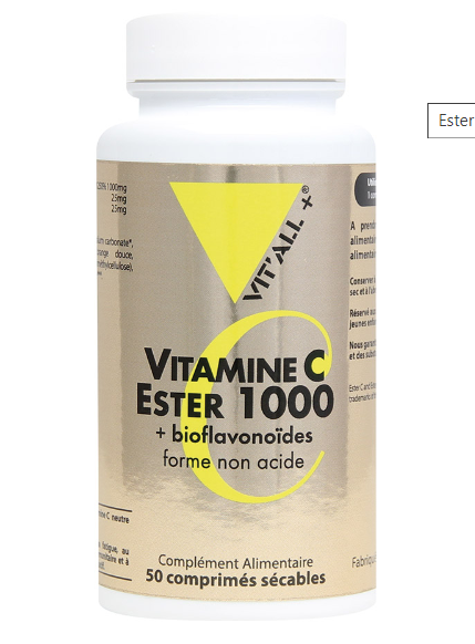 Vitamine C Ester 1000mg + bioflavonoïdes 30 comprimés