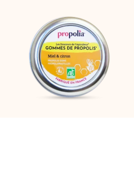 Gommes de Propolis, Miel & Citron Bio