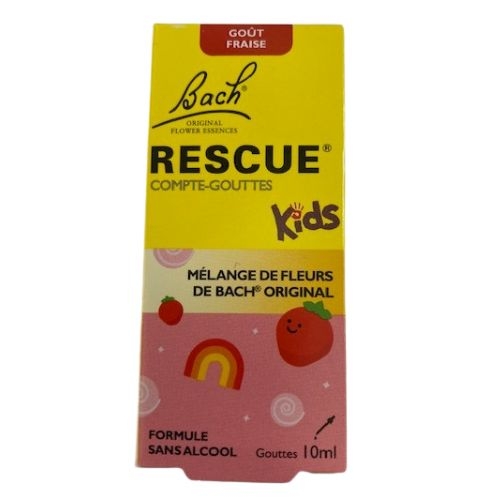 Rescue Kids compte gouttes Goût Fraise sans alcool DDM