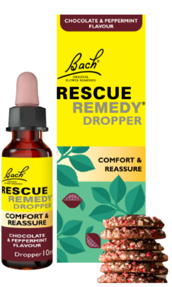 Rescue compte gouttes Goût Chocolat Menthe poivrée sans alcool DDM