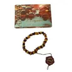 Bracelet d ambre baroque cognac adulte