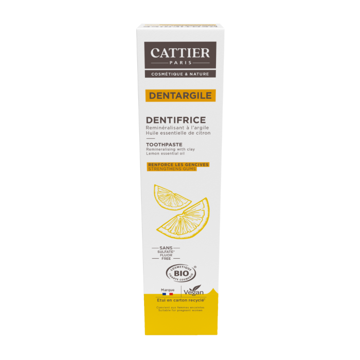 Dentifrice gencives irritées citron Dentargile BIO