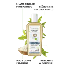 Shampoing traitant probiotique ré-équilibrant BIO pour usage fréquent sans sulfates - Shampooing - 