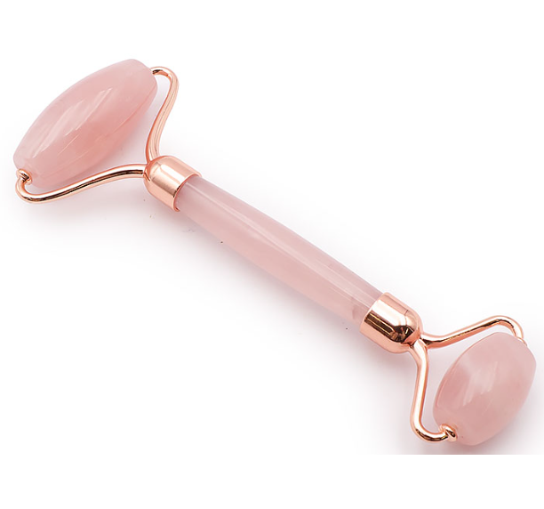 Roller de massage en Quartz Rose