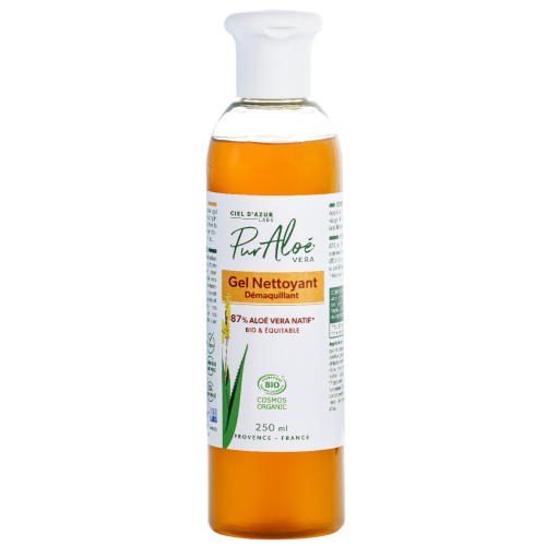 Gel nettoyant démaquillant à l'Aloe Vera Bio - 250ml - Pur Aloé