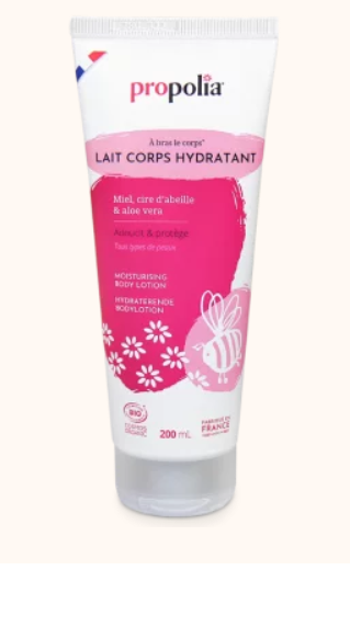 Lait hydratant corps certifié Bio Miel, Cire d'abeille et aloe vera