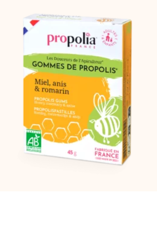 Gommes de Propolis, Miel, Anis et Romarin Bio