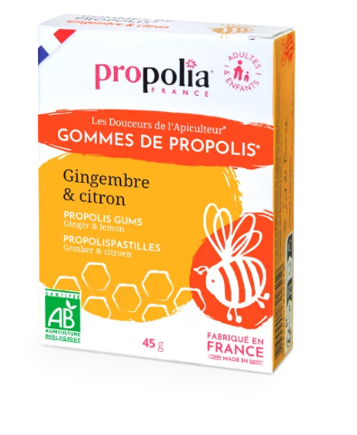 Gommes de Propolis, Gingembre et citron Bio