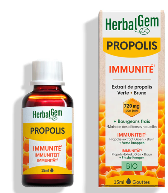 Propolis concentré gouttes - Gorge - Extrait de bourgeons frais BIO