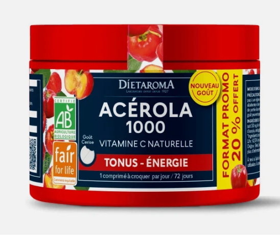 Acérola 1000 72 comprimés 20% OFFERT