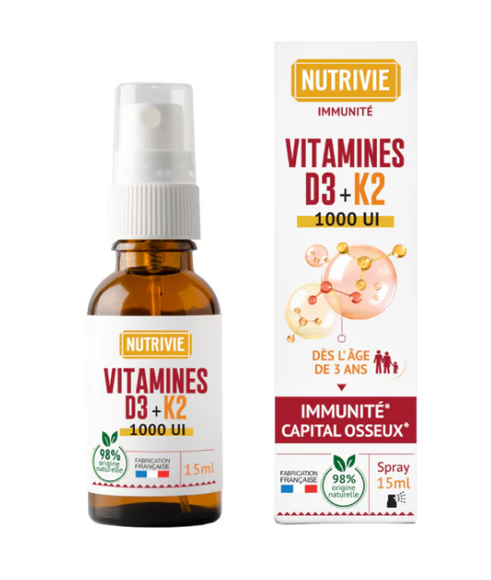 Spray vitamine D3+K2 - 500 UI