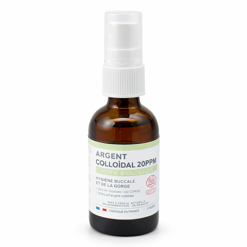 Spray buccal 20ppm argent colloïdal certifié BIO