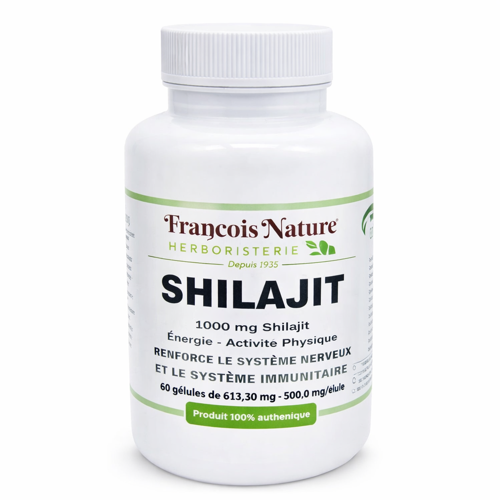 Shilajit 1000 mg extrait standardisé 60 gélules