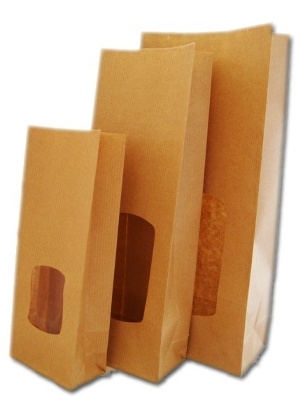 Sachet tisane kraft avec fenêtre