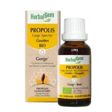 Propolis concentré gouttes - Gorge - Extrait de bourgeons frais BIO