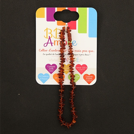 Collier d ambre standard cognac pour bébé