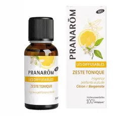 Zeste tonique, citron et bergamotte - les diffusables BIO