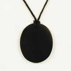 Pendentif de Shungite ovale plate