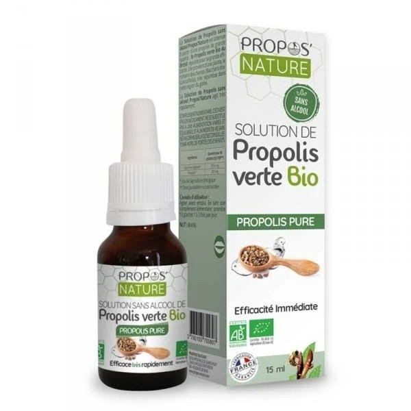 Solution de propolis verte Bio , compléments alimentaires naturels