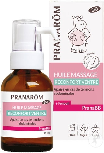 Huile de massage réconfort ventre BIO Prana BB