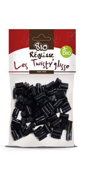 Les twisty Glisse BIO (bonbons réglisse) 