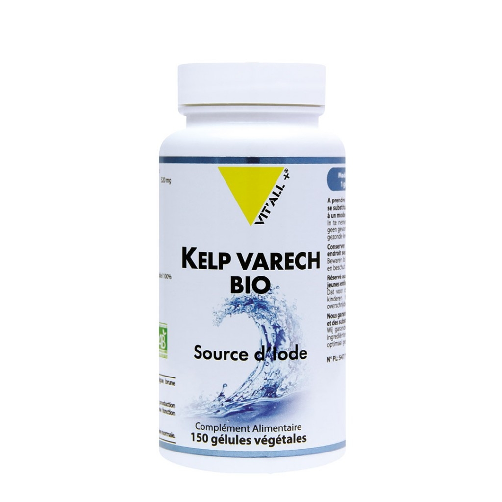 Kelp Varech BIO 150 gélules. Source d'Iode Naturelle.