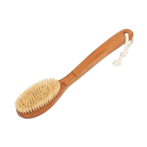 Brosse de bain en bois de bambou avec soies naturelles